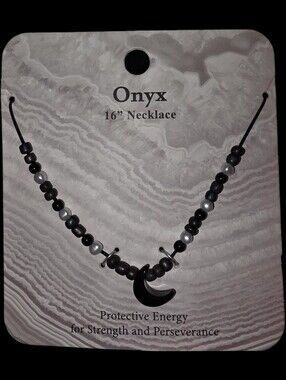 Onyx Black Moon Necklace